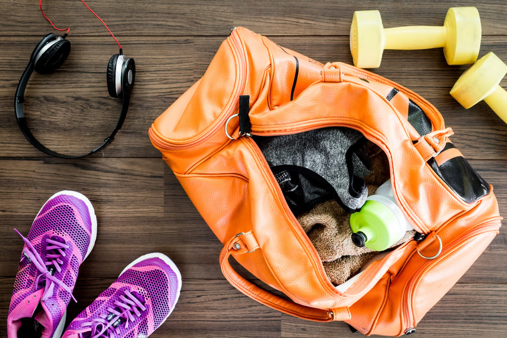 Sports Bag with Sports Equipment